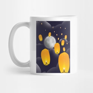 Chinese sky lanterns. Mug